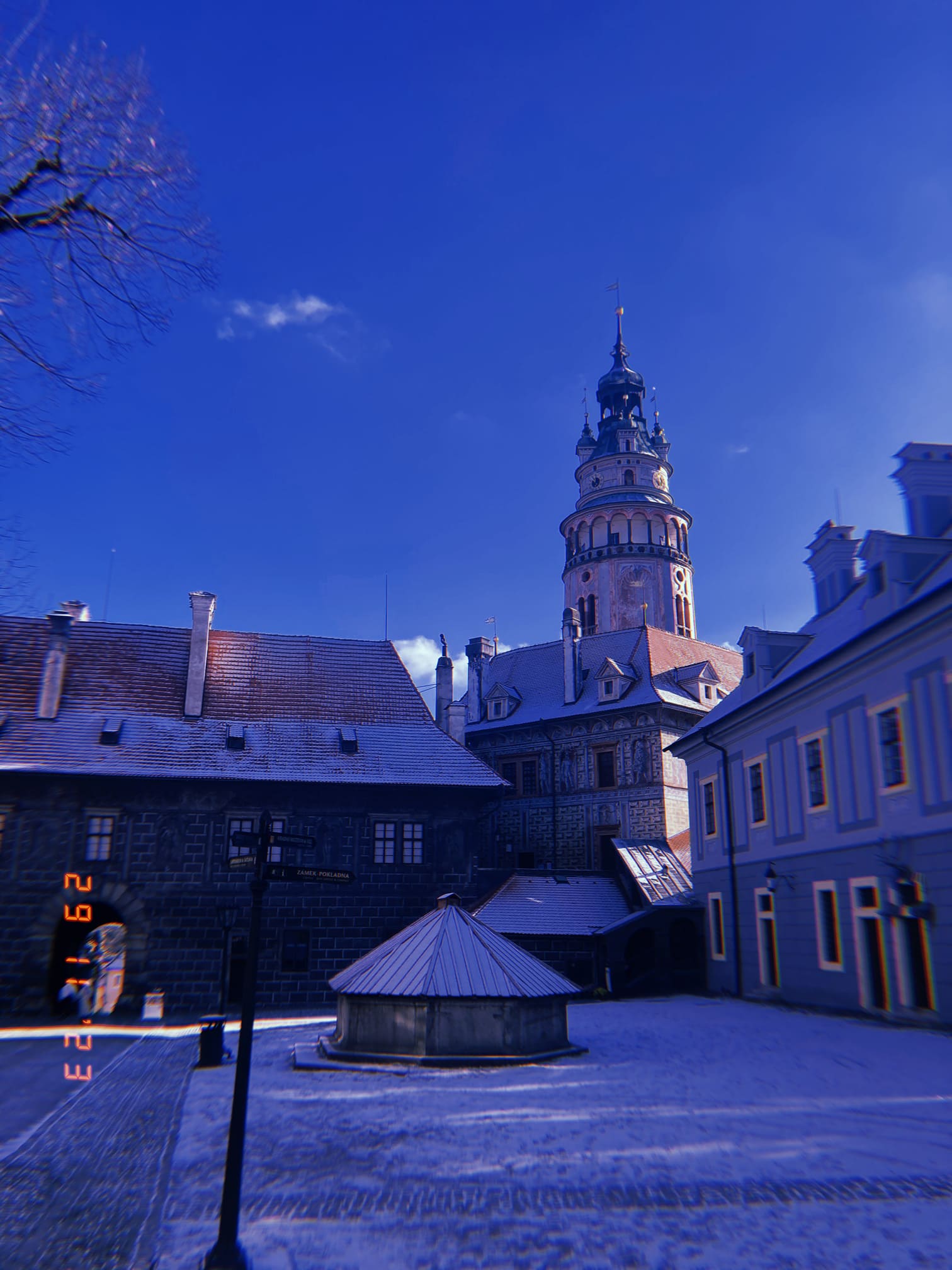 Cesky Krumlov城の塔