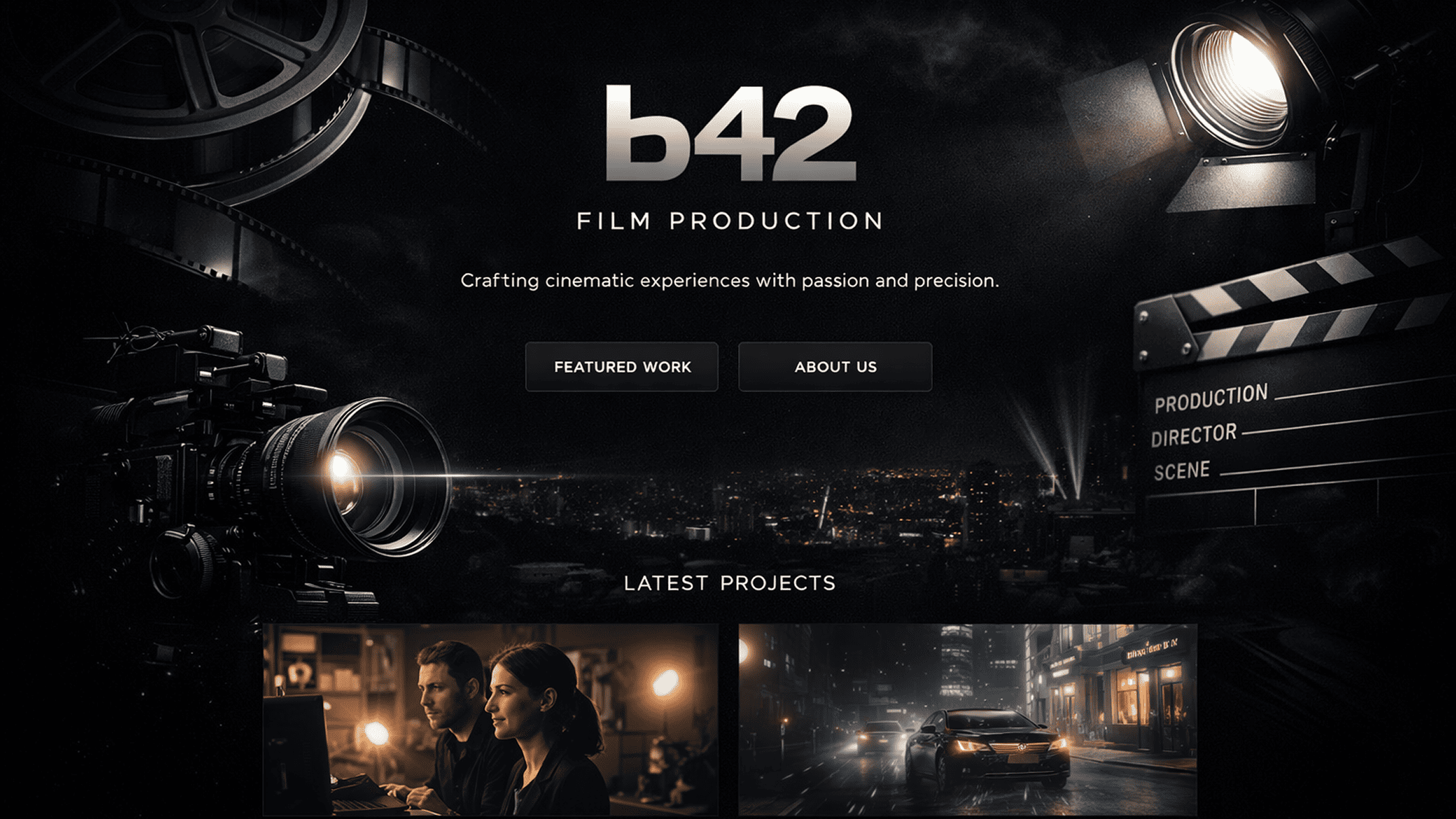 b42 FILM PRODUCTION オフィシャルサイトのビジュアル